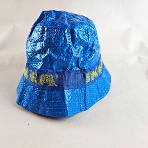 IKEA KNORVA Bucket Hat Blue Yellow FRAKTA Bag Style Unisex Novelty 504.473.38
